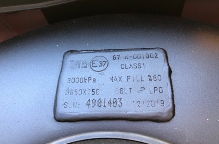 Placa deposito Audi Cabrio Autogas GLP